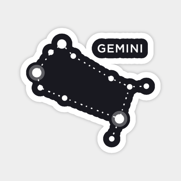 Gemini Zodiac Constellation Sign Magnet by writewin