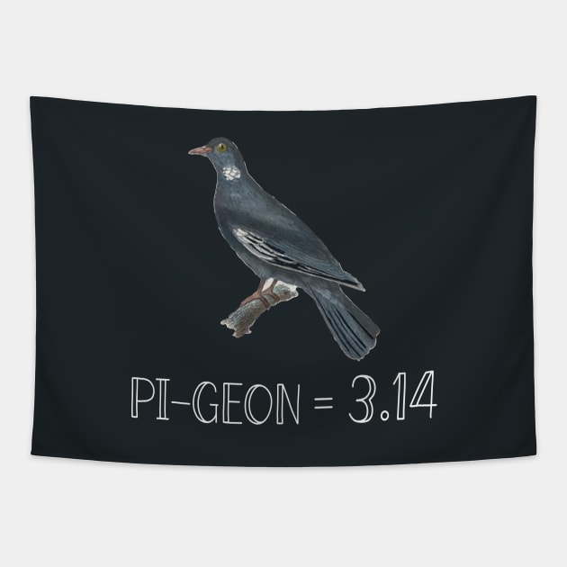 funny pigeon pi Tapestry by Shirts That Bangs