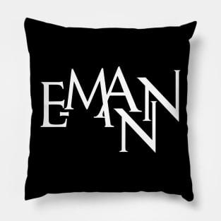 E-MANN Logo (White) Pillow