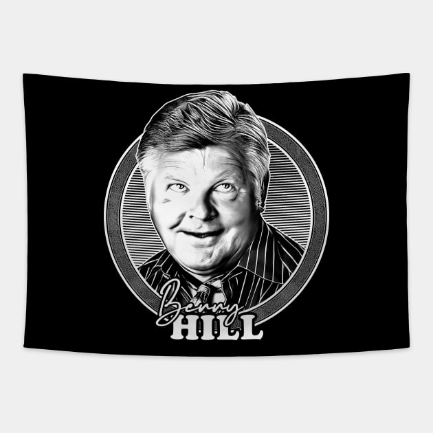 Benny Hill --- 70s Retro Fan Design Tapestry by DankFutura