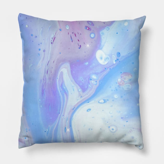 Pastel blue fluid abstract Pastel blue fluid abstract Pillow by Trippycollage