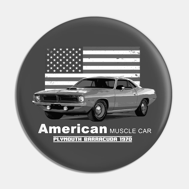 Plymouth Barracuda American Muscle Car 60s 70s Old is Gold Pin by Jose Luiz Filho