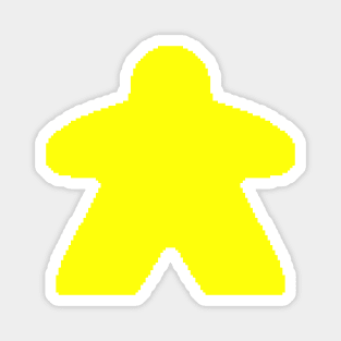 Yellow Pixelated Meeple Magnet