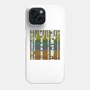 Birches with Chartreuse and Teal Phone Case