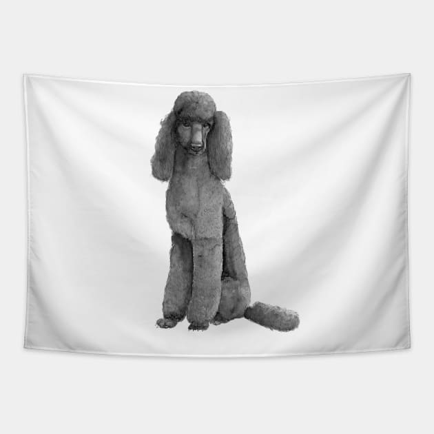 Poodle standard - black Tapestry by doggyshop