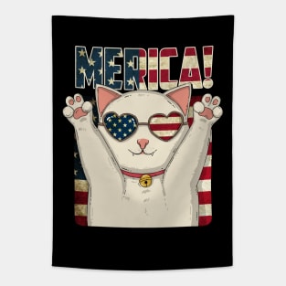 Merica Neko Tapestry