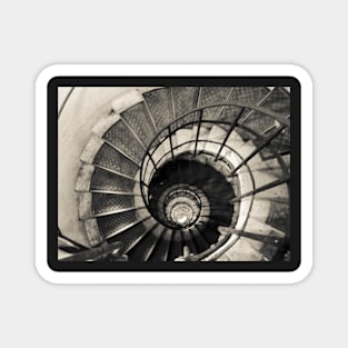 Fine art image; Spiral staircase in the Arch d' Triumph, Paris. Magnet
