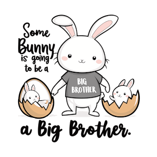 Big Brother Announcement Cute Bunny Family Design T-Shirt