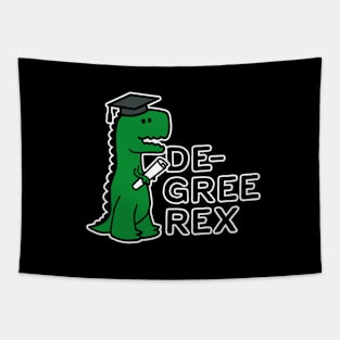 Academic degree Rex T-Rex dinosaur graduation pun Tapestry