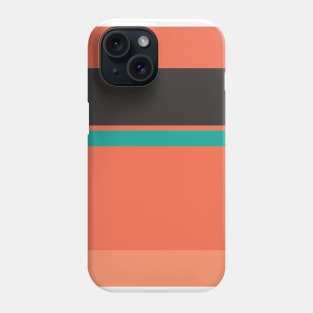 A cool collection of Orange Pink, Faded Orange, Christmas Purple, Persian Green and Dark Charcoal stripes. Phone Case