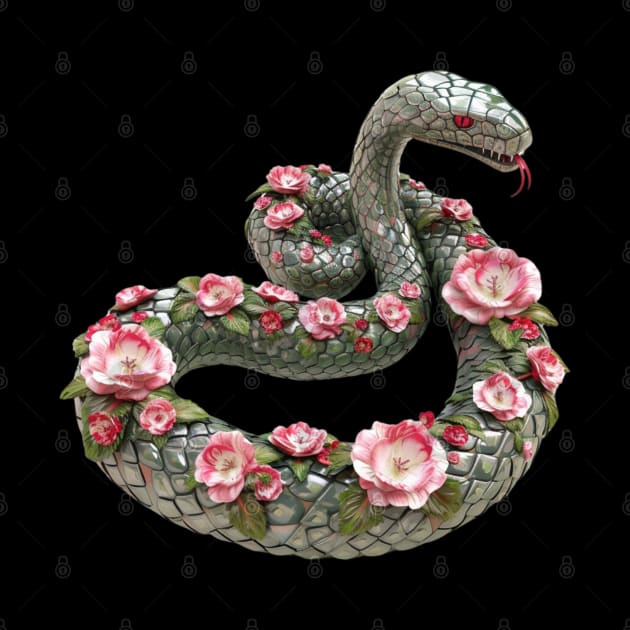 Floral snake by Mary_Momerwids