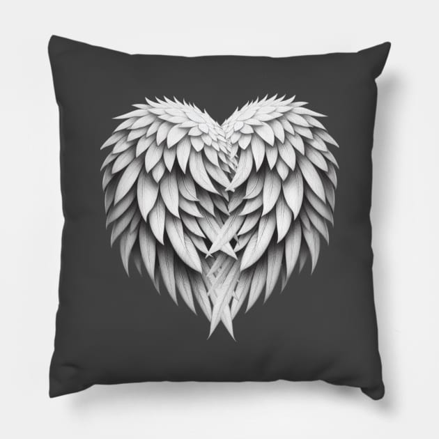 Angel Heart Pillow by Merlyn Morris