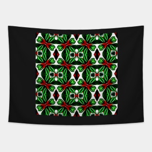 Red and Green Christmas Pattern Number 13 Tapestry