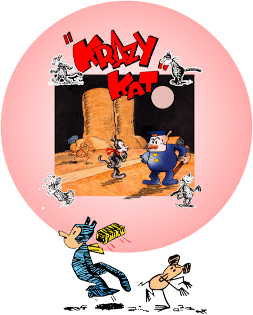 Krazy Kat - Comics in the Newspapers Kids T-Shirt by enyeniarts