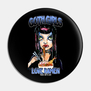 Goth Ramen (text) Pin