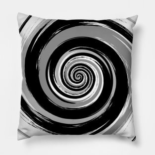 Black and white swirl Pillow