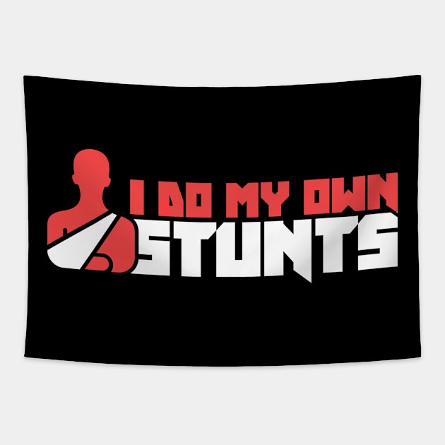 Stunts - Funny Broken Collarbone Get Well Gift Tapestry by MeatMan