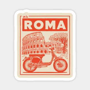Rome Italy Vintage Travel Design Magnet