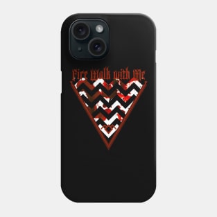 Fire Walk With Me, Horror Tshirt, Halloween Sweatshirt, Bloody Floor, Creepy design, Horror Movies, Black and white sticker Phone Case