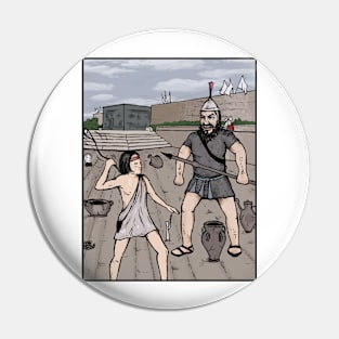 David and Goliath Pin