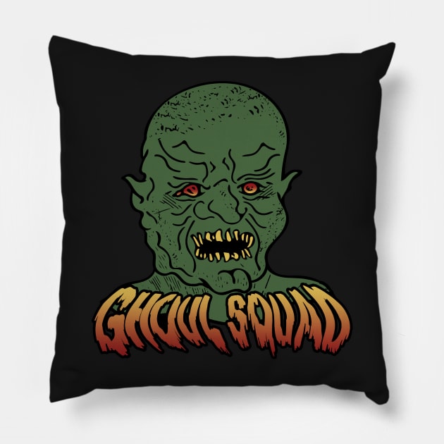 Official Ghoul Squad Podcast Color Logo Pillow by GhoulSquadFM