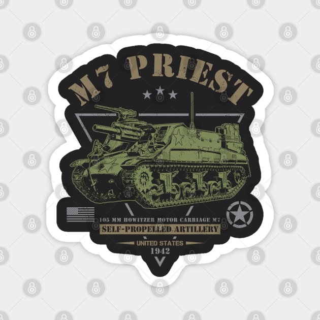 M7 Priest Magnet by Military Style Designs