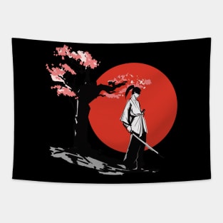 Sakura Samurai Tapestry