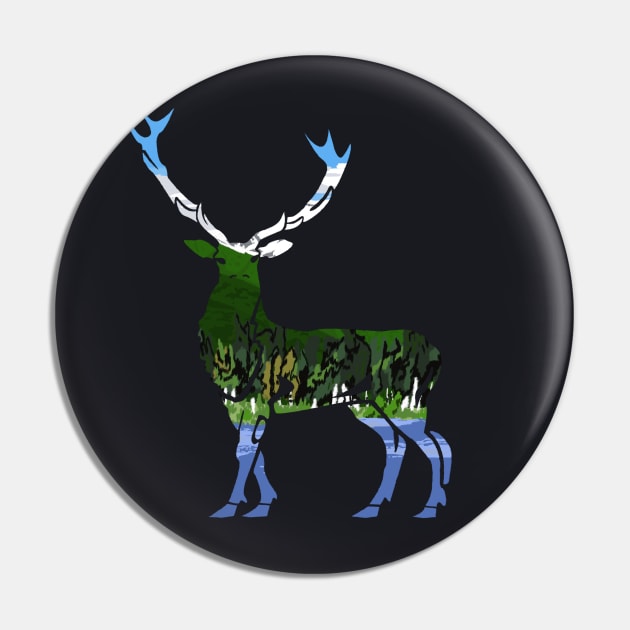 Red Deer Pin by I. Cole