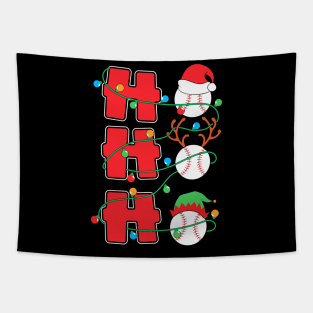 Ho Ho Ho Baseball Christmas Gift Tapestry