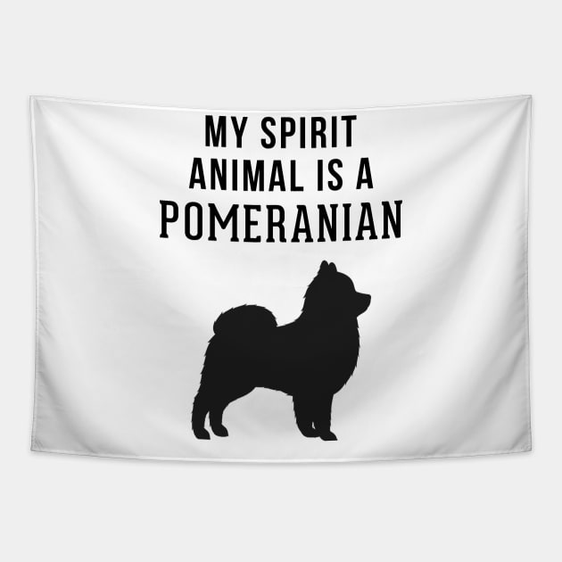 My Spirit Animal is a Pomeranian Tapestry by swiftscuba