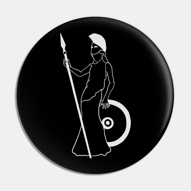 Athena - Greek Goddess of Strategy and Wisdom - Version 2 Pin by isstgeschichte