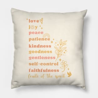 Fruits Of The Spirit - Bible Verse Christian Quote Pillow