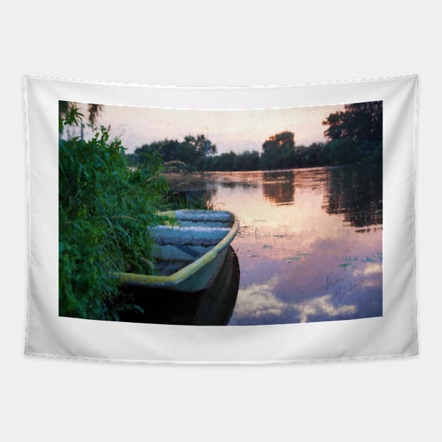 The Tranquil Elbe River Tapestry by dianecmcac