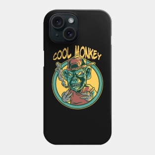 cool monkey illustration Phone Case