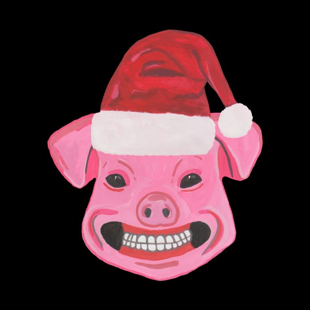 Christmas Santa Pig by deadblackpony