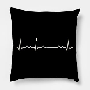 Nebraska State USA. Heart. Love. EKG. Pulse. Beat. Pillow