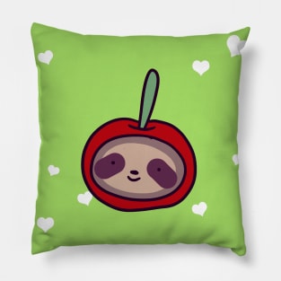 "I Love You" Cherry Face Sloth Pillow