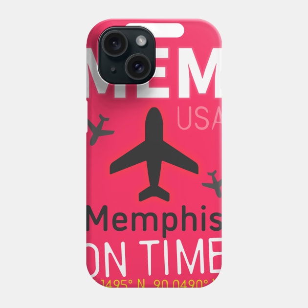 MEM airport code Phone Case by Woohoo