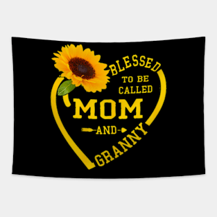 Blessed To Be Called Mom And Granny Mothers Day Sunflower Tapestry