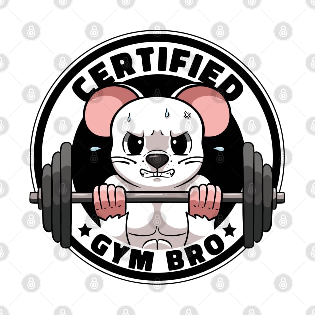 Certified Gym Bro Gym Workout Gym Humor WeightLifting Gym by MerchBeastStudio