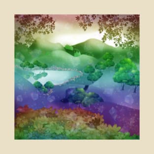 rainbow fantasy landscape T-Shirt