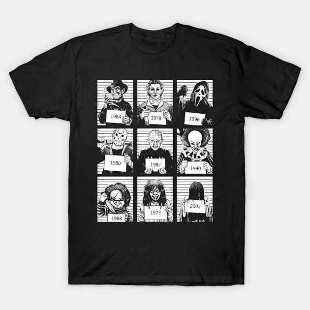 Halloween Mug Shot  Horror Movie Character