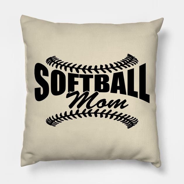 softball mom shirts Pillow by Jason Jordan