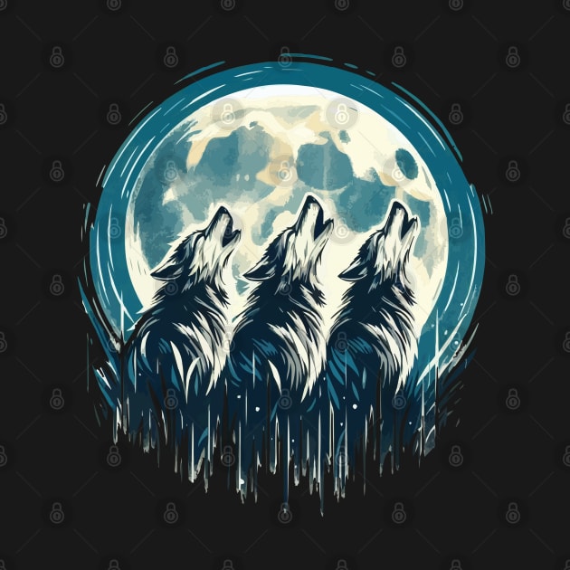 Wolf howling by Evgmerk