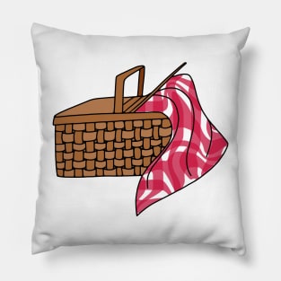 Picnic Basket with Blanket Pillow