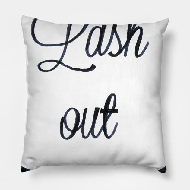 Lashes makeup eye mascara  artist gift Pillow by BalumbaArt