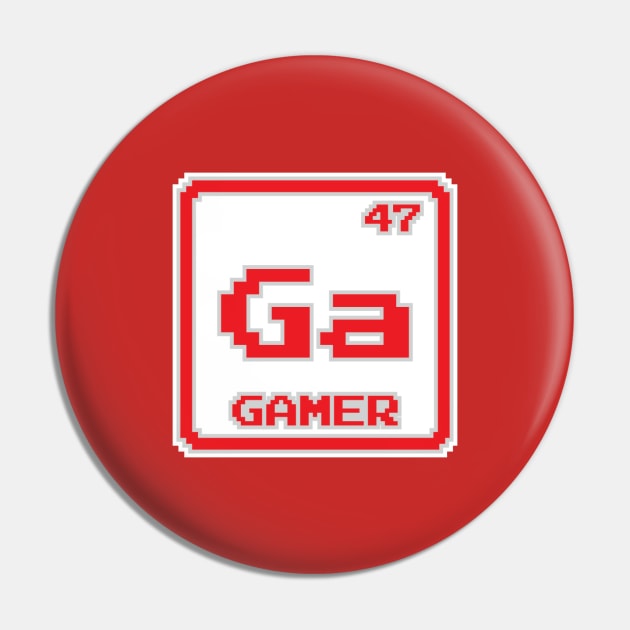 Element of the Gamer Pin by JWDesigns