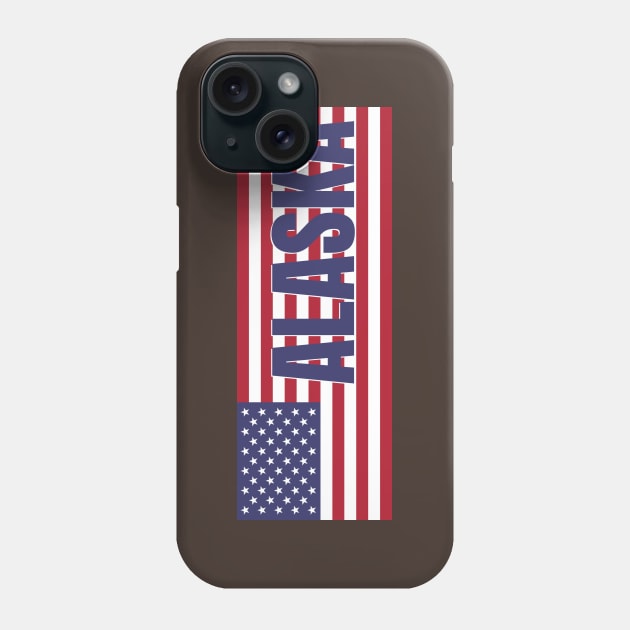 Alaska State in American Flag Phone Case by aybe7elf