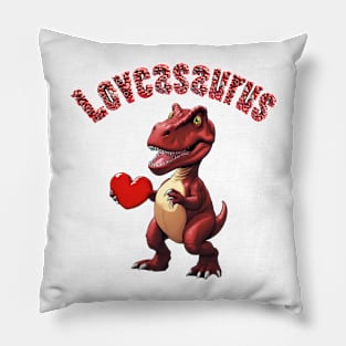 Loveasaurus Valentine Dinosaur Pillow