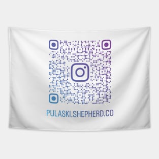 PSCSCo QR Code Ombre Blue to Purple Tapestry